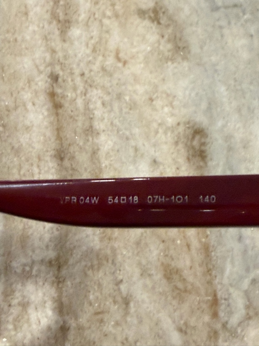 Prada Women's Cat-Eye Frame in Burgundy model VPR 04W - Picture 4 of 7